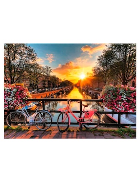 Rompecabezas Bicicletas en Amsterdam Ravensburger 1000 piezas
