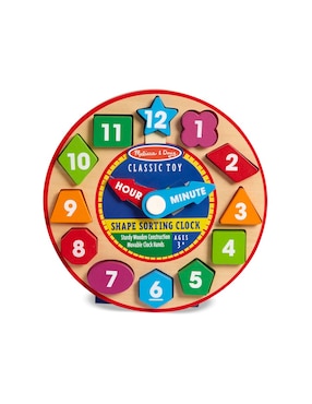 Reloj Clasificador Melissa & Doug Juego Armable Unisex