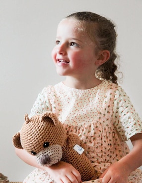 Peluche de oso Zana hecho a mano de 30 cm