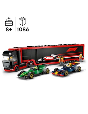 Lego City F1 Truck with RB20 & AMR24 F1 Cars 60445