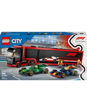 Lego City F1 Truck with RB20 & AMR24 F1 Cars 60445