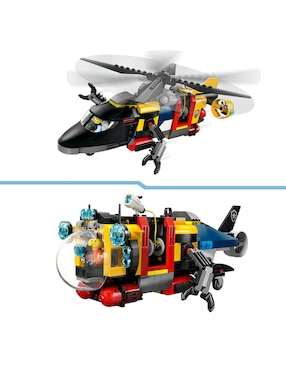 Lego City Remix: Helicóptero, Camión de Bomberos y Submarino 60462