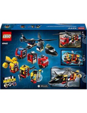 Lego City Remix: Helicóptero, Camión de Bomberos y Submarino 60462