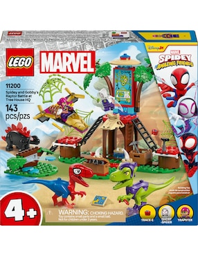Lego Spidey Spidey y Gobby: Batalla de Raptores en la Base de la Casa del Árbol 11200 Marvel