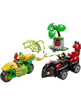 Lego Spidey Spin y Electro: Duelo de Vehículos Dinosaurio 11198
