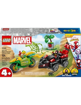 Lego Spidey Spin y Electro: Duelo de Vehículos Dinosaurio 11198