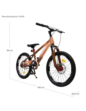 Bicicleta infantil Centurfit rodada 20 unisex
