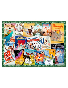 Rompecabezas Familia Disney Vintage Movie Ravensburger 1000 piezas