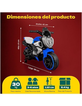 Moto montable Little Monkey recargable