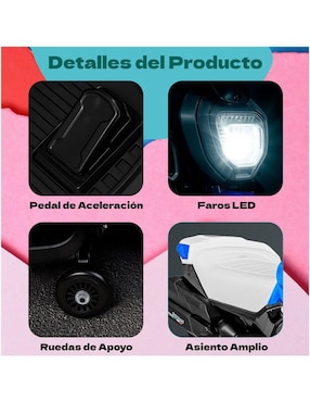 Moto montable Little Monkey recargable