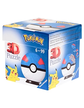 Rompecabezas Pokémon Superball azul Ravensburger 55 piezas