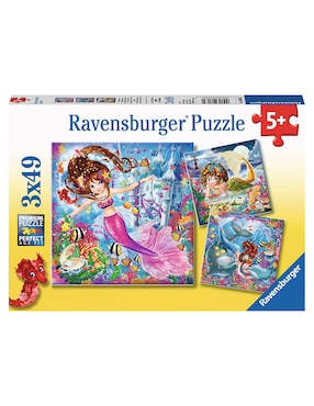 Set rompecabezas Sirenas encantadoras Ravensburger 147 piezas