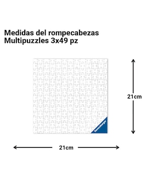 Set de rompecabezas Disney Princess Bella, Cenicienta y Rapunzel Ravensburger 147 piezas