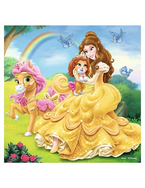 Set de rompecabezas Disney Princess Bella, Cenicienta y Rapunzel Ravensburger 147 piezas