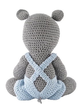 Peluche de hipopótamo Zana hecho a mano de 37 cm