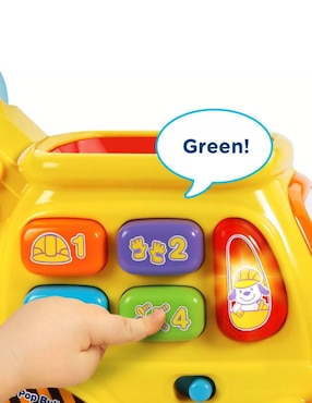 Pop-A-Balls Push & Pop Bulldozer Vtech juego didáctico infantil unisex