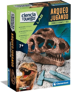 Cráneo Gigante T-Rex Arqueojugando Clementoni