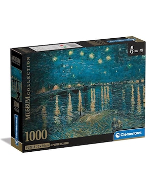 Rompecabezas Vincent Van Gogh Noche Strellada En El Rodano Clementoni 1000 Piezas