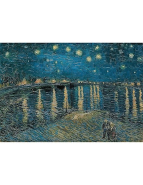 Rompecabezas Vincent Van Gogh Noche strellada en el Rodano Clementoni 1000 piezas