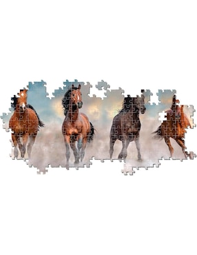 Rompecabezas Caballos Panorama Compact Clementoni 1000 piezas