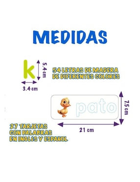 Juguete Abecedario Educativo Español Ingles Magicamente juego didáctico infantil unisex