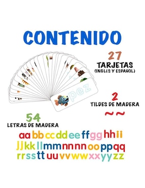 Juguete Abecedario Educativo Español Ingles Magicamente juego didáctico infantil unisex