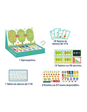 Juego didáctico de matemáticas con números y figuras Magicamente
