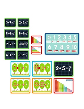 Juego didáctico de matemáticas con números y figuras Magicamente