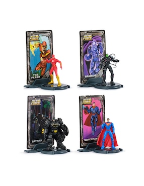 Set figuras acción articulada DC Metal Force Brainiac,Batman,Superman y The Flash collectors Dc Comics