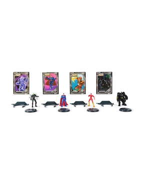 Set figuras acción articulada DC Metal Force Brainiac,Batman,Superman y The Flash collectors Dc Comics