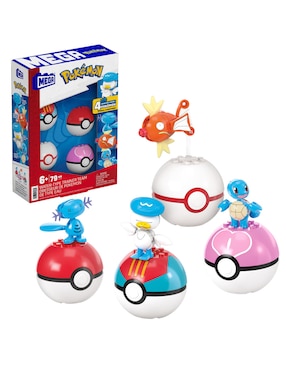 Mattel Mega Pokébolas Entrenador de tipo agua JCT42
