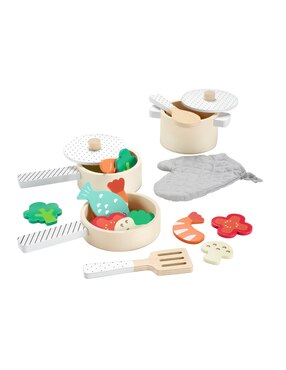 Juego De Ollas Y Sartenes De Madera Fisher Price juego armable infantil unisex
