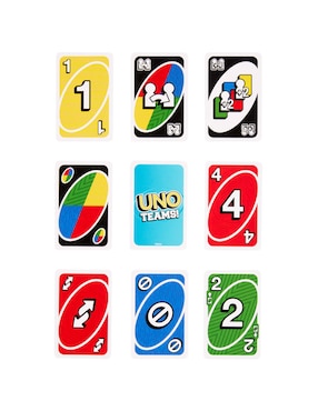 Uno teams juego de mesa Mattel