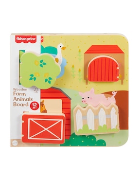 Wooden Farm Animals Board Mattel juego arte y manualidades infantil unisex