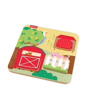 Wooden Farm Animals Board Mattel juego arte y manualidades infantil unisex