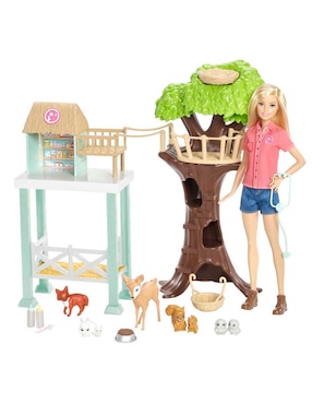 Casa para muñeca Barbie Mattel Set Rescate de Animalitos