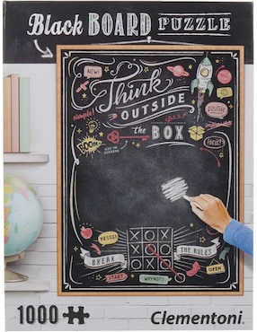 Rompecabezas Clementoni Abstracto BlackBoard Think Outside the Box 1000 piezas