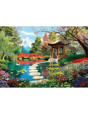 Rompecabezas Clementoni Lugares famosos del mundo Jardin Fuji 1000 piezas