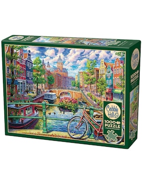 Rompecabezas Amsterdam Canal de Ámsterdam Cobble Hill 1000 piezas