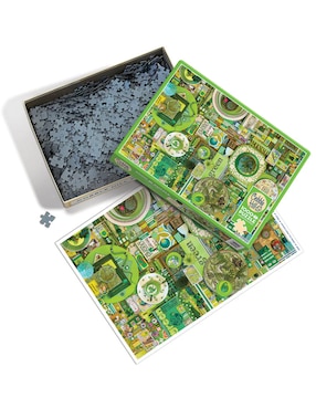 Rompecabezas Artistas Modernos Verde Shelley Davies Cobble Hill 1000 piezas