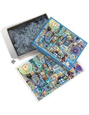 Rompecabezas Artistas Modernos Azul Shelley Davies Cobble Hill 1000 piezas