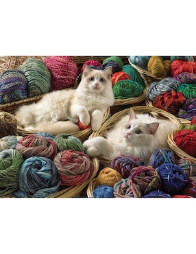 Rompecabezas Gatito Gatos Y Estambre Cobble Hill 1000 piezas