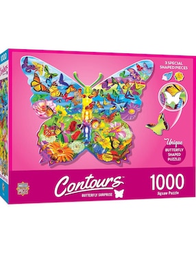 Rompecabezas Mariposa Contours Butterfly Surprise Master Pieces 1000 piezas