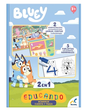 Educando: Números cuenta y traza Bluey Novelty