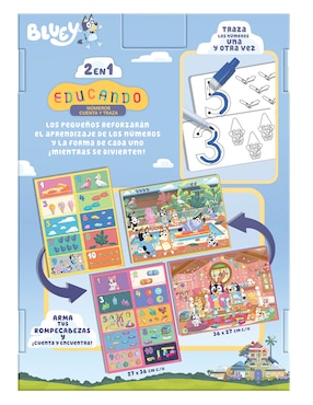 Educando: Números cuenta y traza Bluey Novelty