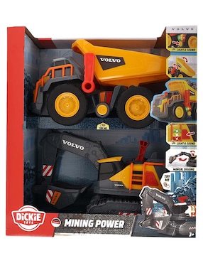 Set vehículo de construcción Dickie Volvo