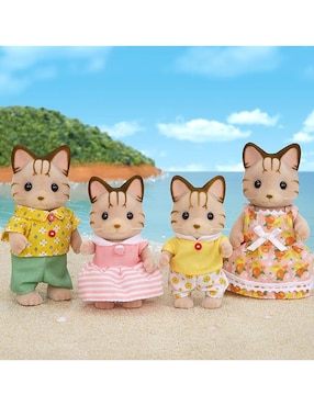Set muñecas Sylvanian Families Striped Cat Family
