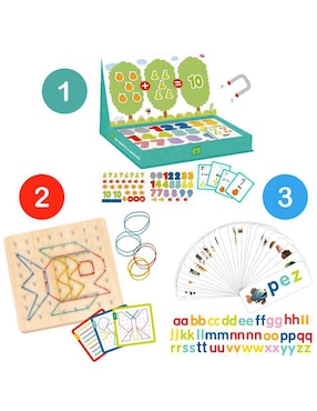 Juguetes Educativos: Matemáticas, Abecedario Y Geoplano Magicamente juego armable infantil unisex