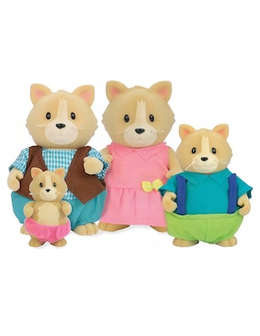 Set muñecas Woodzeez Familia de Gatos