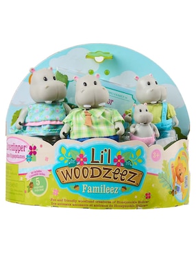 Set muñecas Woodzeez Familia Hipopotamo